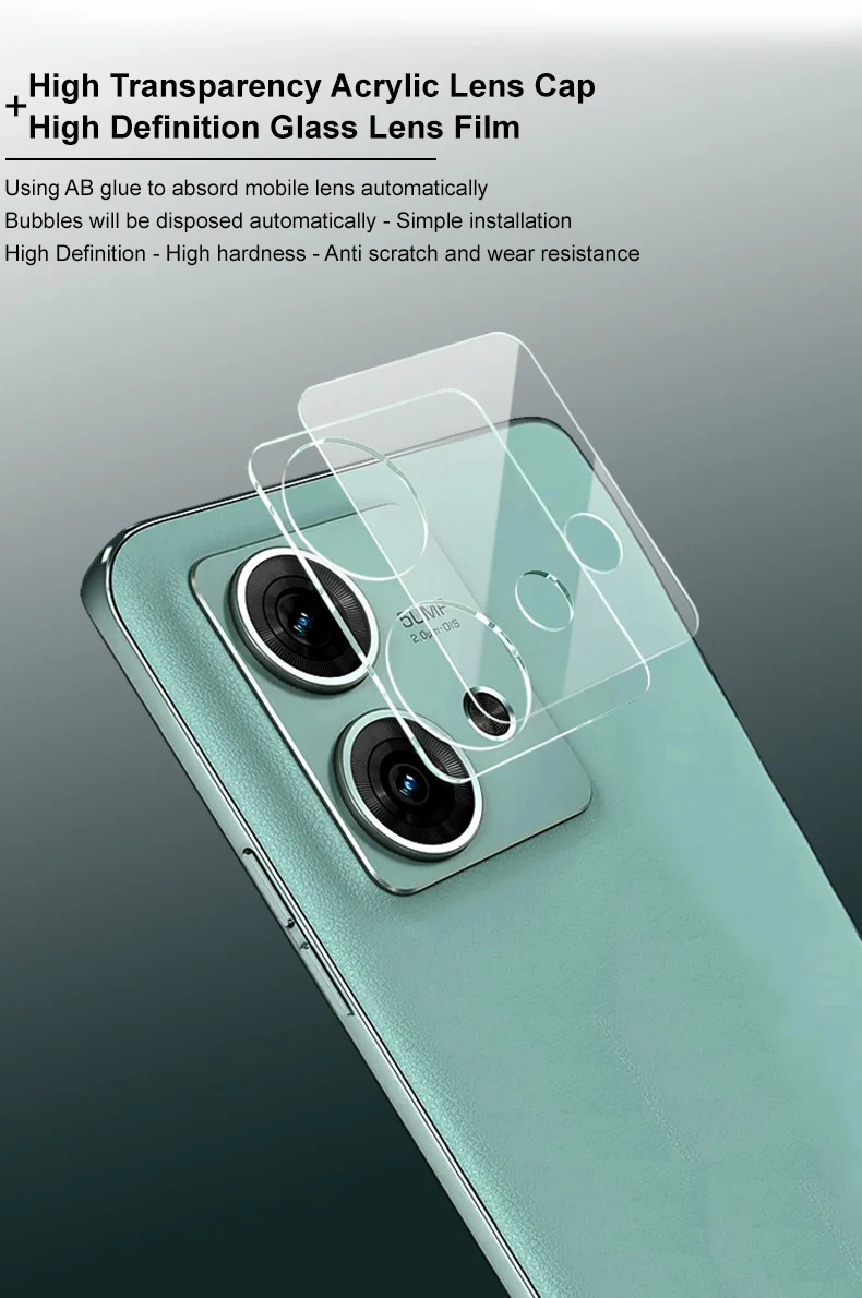 IMAK for Motorola Edge 40 Neo 5G Shockproof Integrated Tempered Glass Lens Film + Acrylic Lens Cap-Cellmalls
