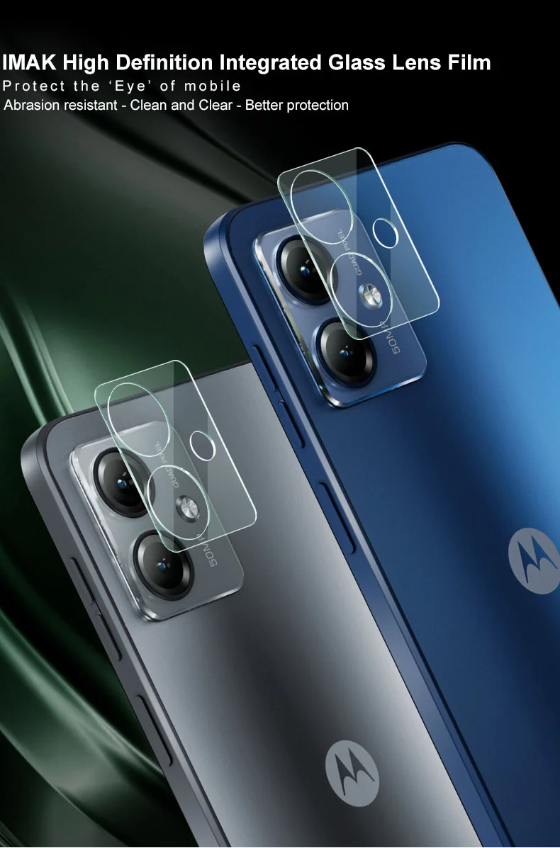 IMAK Lens Protector for Motorola Moto G14 4G Integrated Tempered Glass Lens Film + Acrylic Lens Cap-Cellmalls