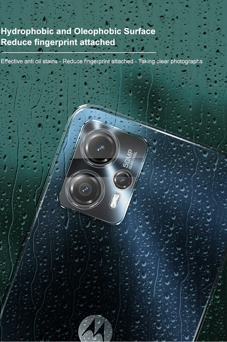 IMAK For Motorola Moto G13 4G / G23 4G Camera Lens Film Tempered Glass Phone Lens Protector+Acrylic Lens Cap-Cellmalls