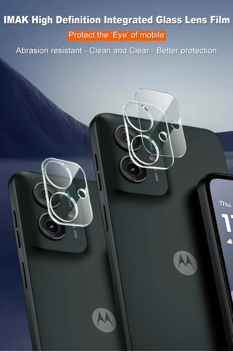 IMAK For Motorola Moto G55 5G Tempered Glass Camera Lens Protector + Acrylic Lens Cap-Cellmalls