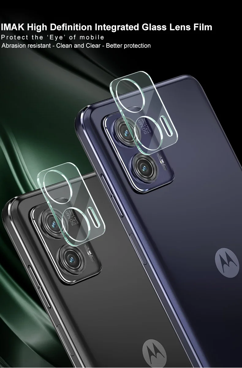 IMAK For Motorola Moto G73 5G Tempered Glass Camera Lens Protector Integrated Lens Film+Acrylic Lens Cap-Cellmalls