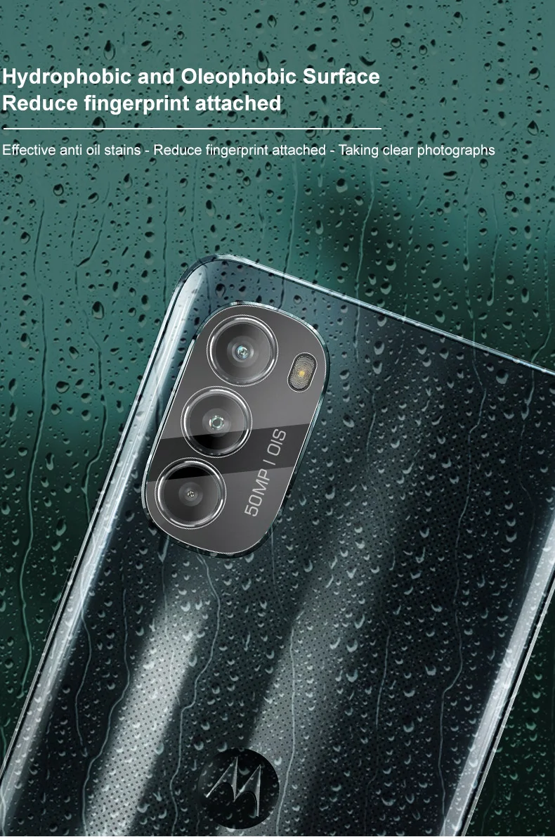 IMAK For Motorola Moto G82 5G Integrated Camera Lens Protector Ultra Clear Tempered Glass Lens Film + Acrylic Lens Cap-Cellmalls