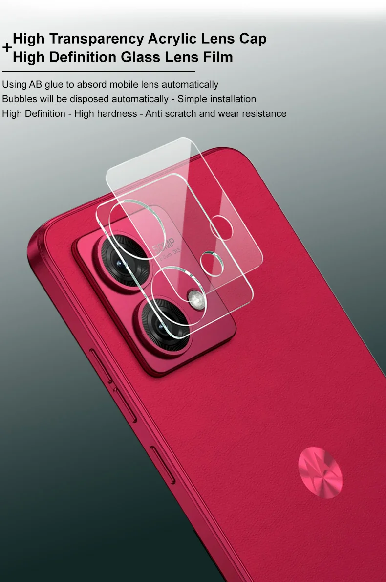 IMAK Lens Protector for Motorola Moto G84 5G Integrated Tempered Glass Lens Film + Acrylic Lens Cap-Cellmalls