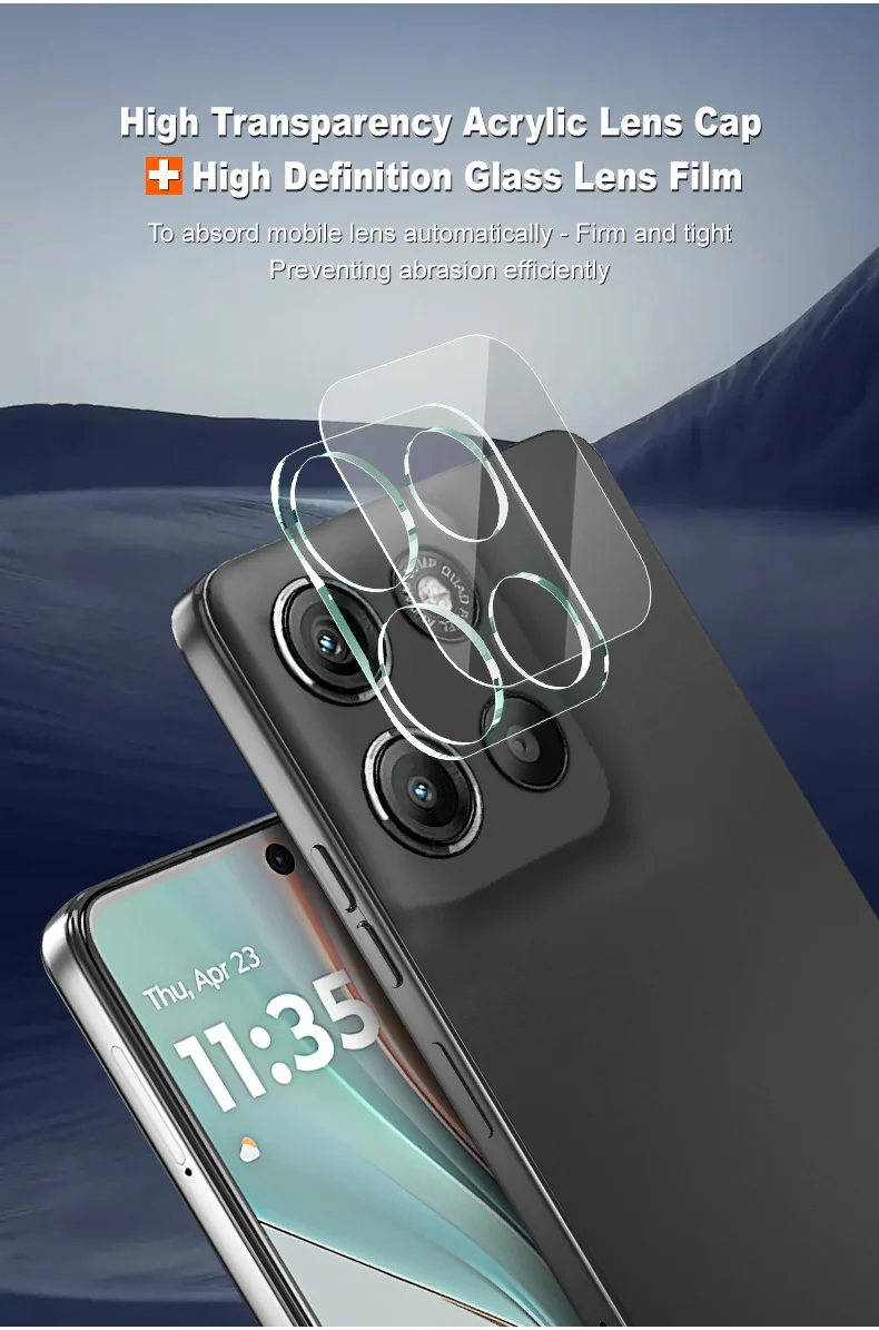 IMAK For Motorola Edge 60 Stylus 5G  / Moto G Stylus 5G (2025) Tempered Glass Camera Lens Protector + Acrylic Lens Cap-Cellmalls