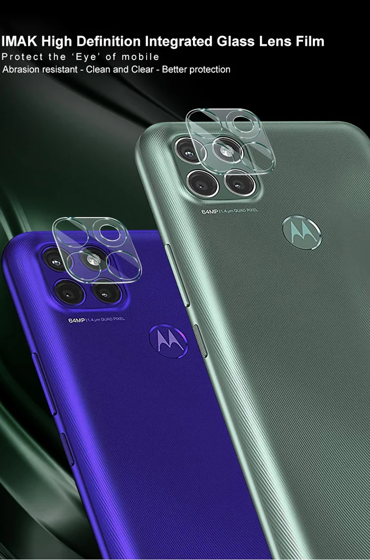 IMAK Anti-scratch High Definition Integrated Tempered Glass Lens Film for Motorola Moto G9 Power-Cellmalls