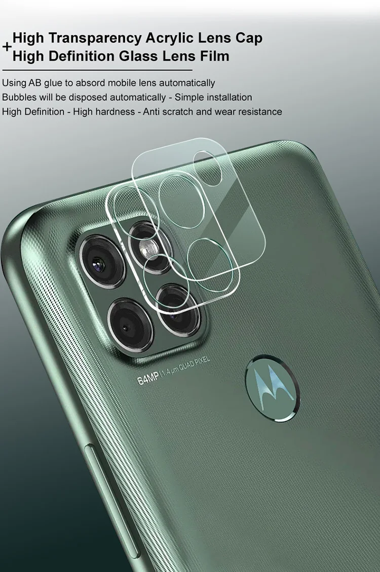 IMAK Anti-scratch High Definition Integrated Tempered Glass Lens Film for Motorola Moto G9 Power-Cellmalls