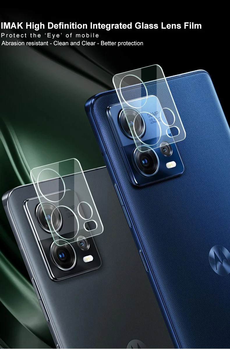 IMAK For Motorola Moto S30 Pro 5G / Edge 30 Fusion 5G Camera Lens Protector HD Clear Tempered Glass Film + Acrylic Lens Cap-Cellmalls