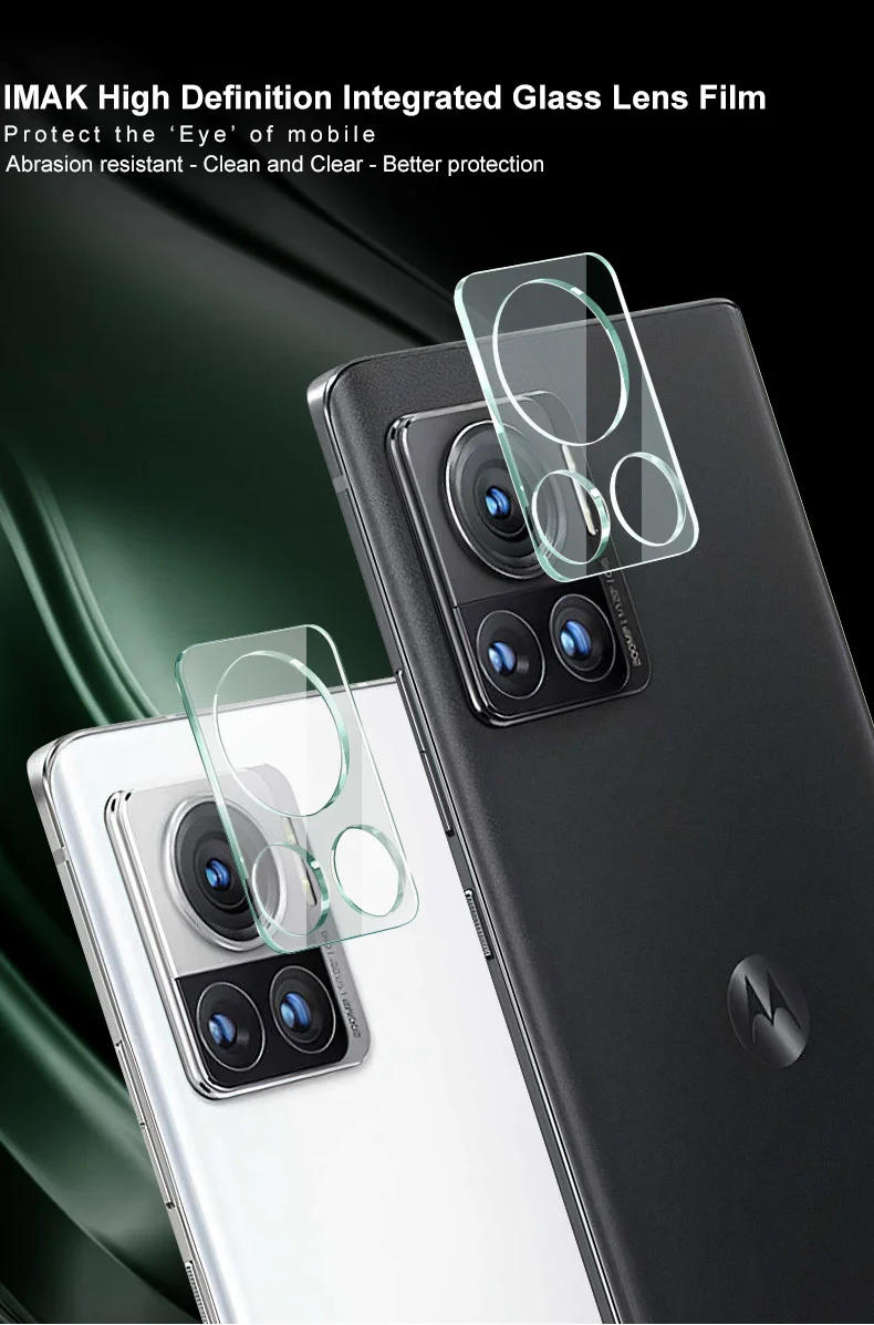IMAK For Motorola Moto X30 Pro 5G / Edge 30 Ultra 5G Anti-scratch Camera Lens Protector Tempered Glass Film + Acrylic Lens Cap-Cellmalls