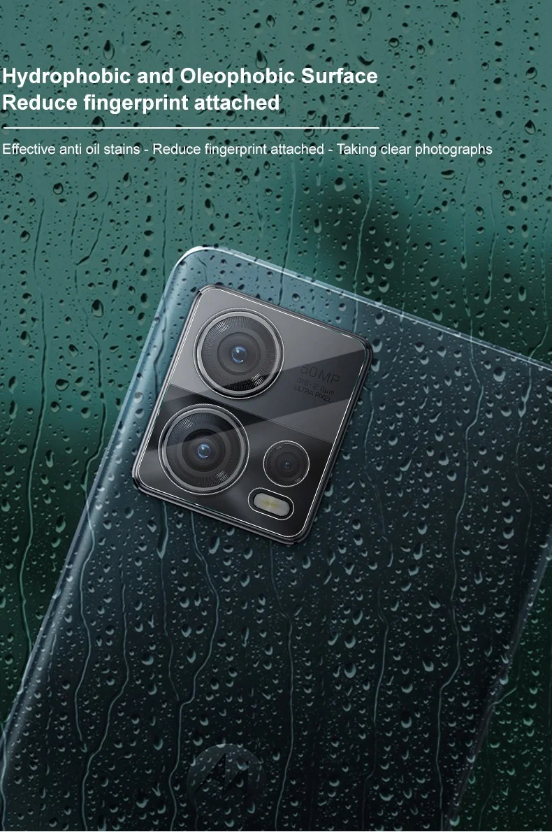 IMAK For Motorola Moto S30 Pro 5G / Edge 30 Fusion 5G Camera Lens Protector HD Clear Tempered Glass Film + Acrylic Lens Cap-Cellmalls