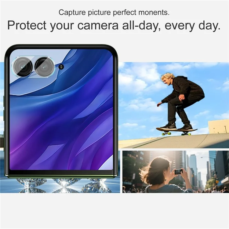 IMAK For Motorola Razr 50 Ultra 5G Tempered Glass Camera Lens Protector + Acrylic Lens Cap-Cellmalls