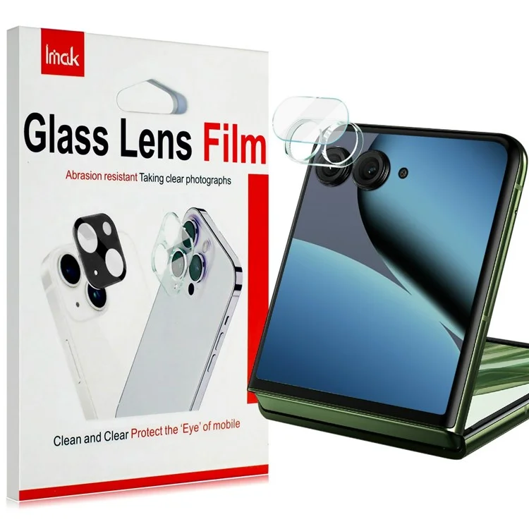 IMAK For Motorola Razr 50 Ultra 5G Tempered Glass Camera Lens Protector + Acrylic Lens Cap-Cellmalls
