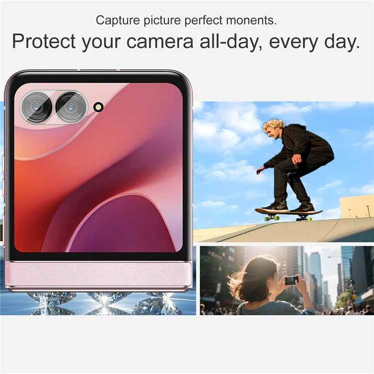IMAK For Motorola Razr 60 Tempered Glass Camera Lens Protector + Acrylic Lens Cap-Cellmalls