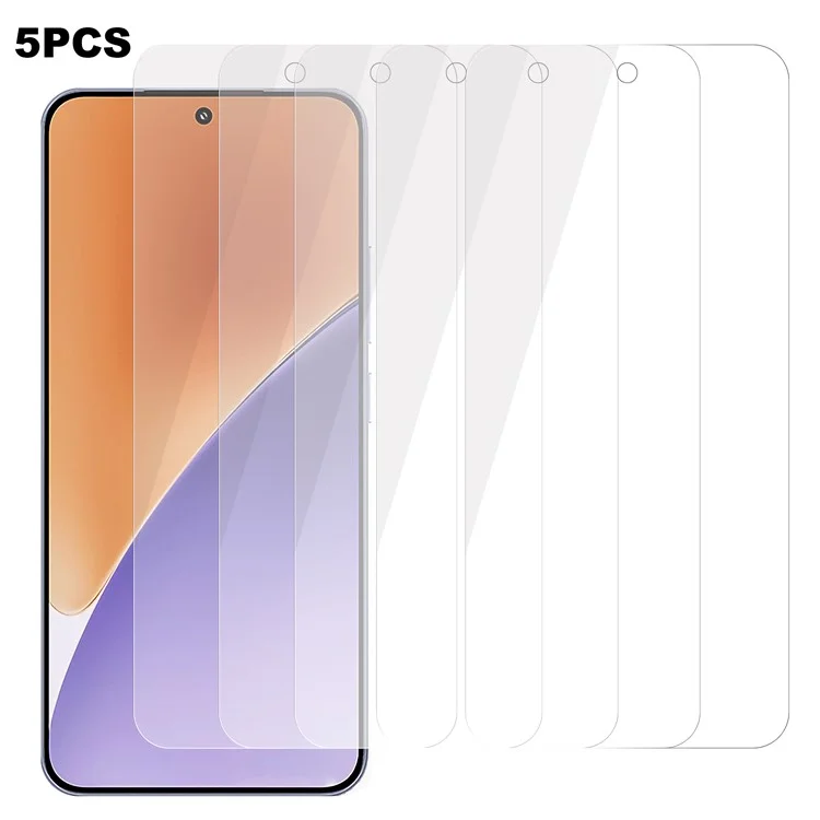 5Pcs For Xiaomi 15 Screen Protector 0.3mm 2.5D Tempered Glass Clear Film-Cellmalls