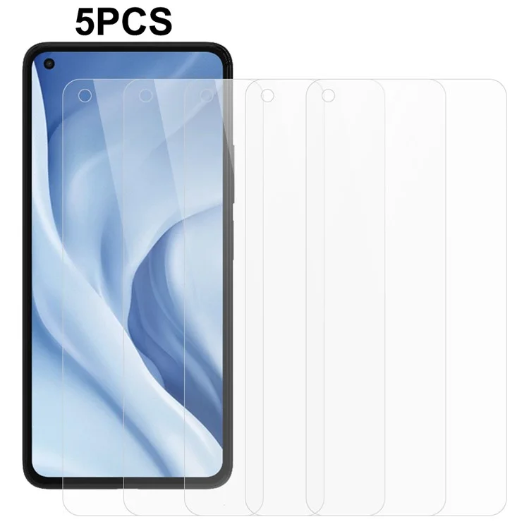 5PCS For Xiaomi 11 Lite 5G NE / Mi 11 Lite 4G / 5G Screen Film 2.5D Arc 0.3mm Tempered Glass Screen Protector-Cellmalls
