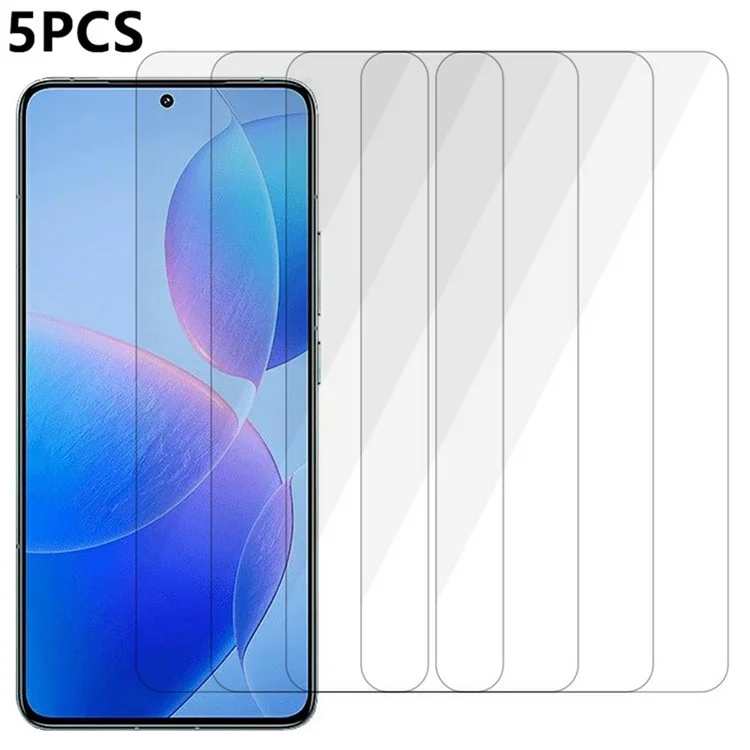 5Pcs For Xiaomi Poco F7 Ultra 5G / F7 Pro 5G  / Redmi K80 Pro 5G / K80 5G Screen Protector 0.3mm 2.5D Tempered Glass Clear Film-Cellmalls