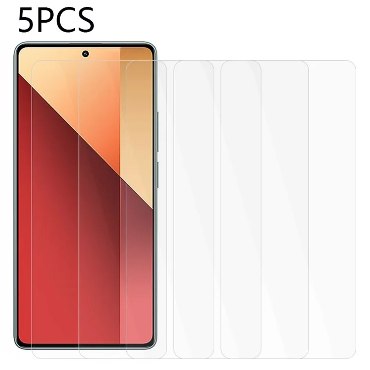 5PCS For Xiaomi Redmi Note 13 Pro 4G / Poco M6 Pro 4G Screen Protector 0.3mm 2.5D Tempered Glass Guard Film-Cellmalls