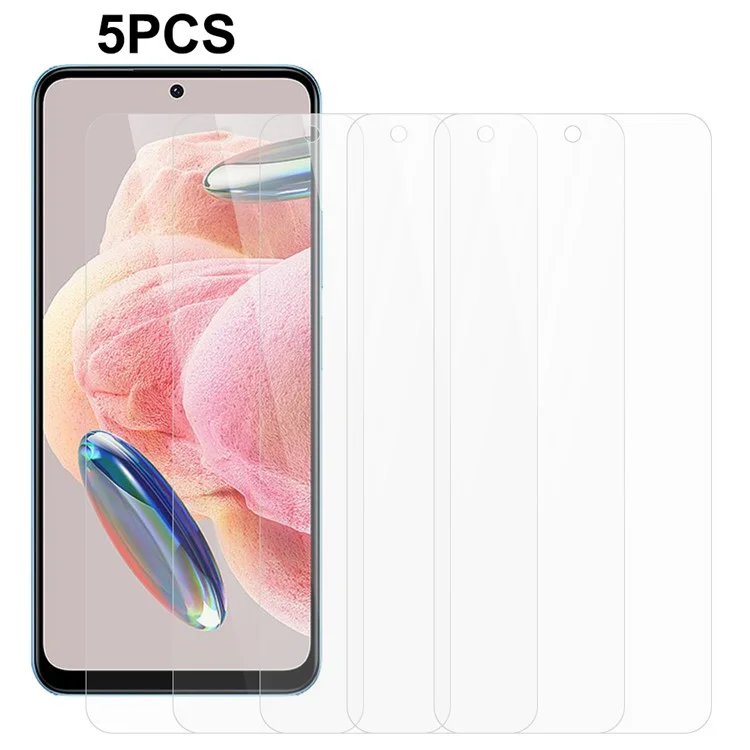 5PCS 2.5D Tempered Glass Screen Protector for Xiaomi Redmi Note 12 4G 0.3mm Anti-Scratch Screen Film-Cellmalls