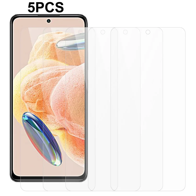 5PCS For Xiaomi Redmi Note 11 Pro 5G (Qualcomm) / 11 Pro 4G (MediaTek) / 12 Pro 4G 2.5D Screen Protector 0.3mm Tempered Glass Film-Cellmalls