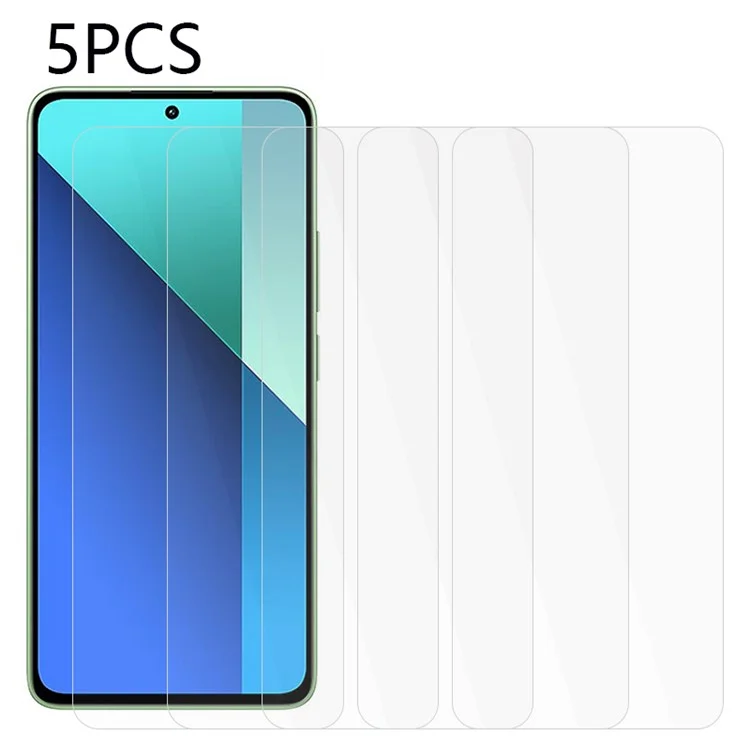5PCS For Xiaomi Redmi Note 13 4G Screen Protector 0.3mm Tempered Glass Film 2.5D Scratch Resistant-Cellmalls