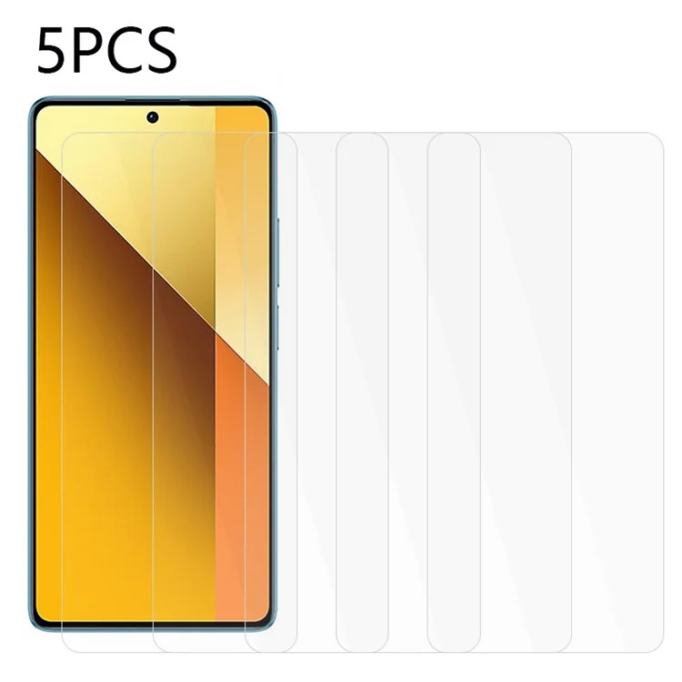 5PCS For Xiaomi Redmi Note 13 5G Screen Protector 2.5D Tempered Glass  Film 0.3mm Crystal Clarity-Cellmalls