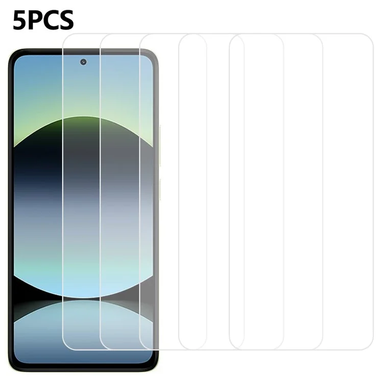 5Pcs For Xiaomi Redmi Note 14 4G (164.84mm) Screen Protector 0.3mm 2.5D Tempered Glass Clear Film-Cellmalls