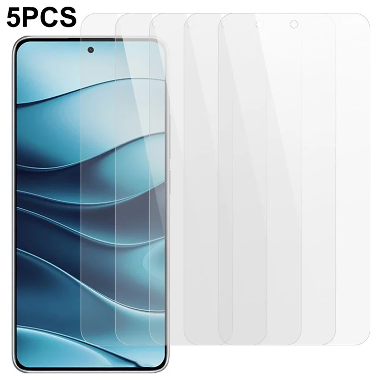 5Pcs For Xiaomi Redmi Note 14 5G / 14 4G (163.25x76.55x8.16mm) Screen Protector 0.3mm 2.5D Tempered Glass Clear Film-Cellmalls