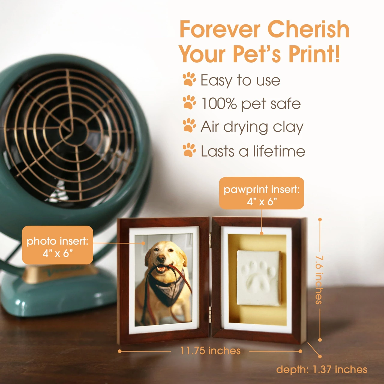 Pet Paw Print Photo Frame Keepsake