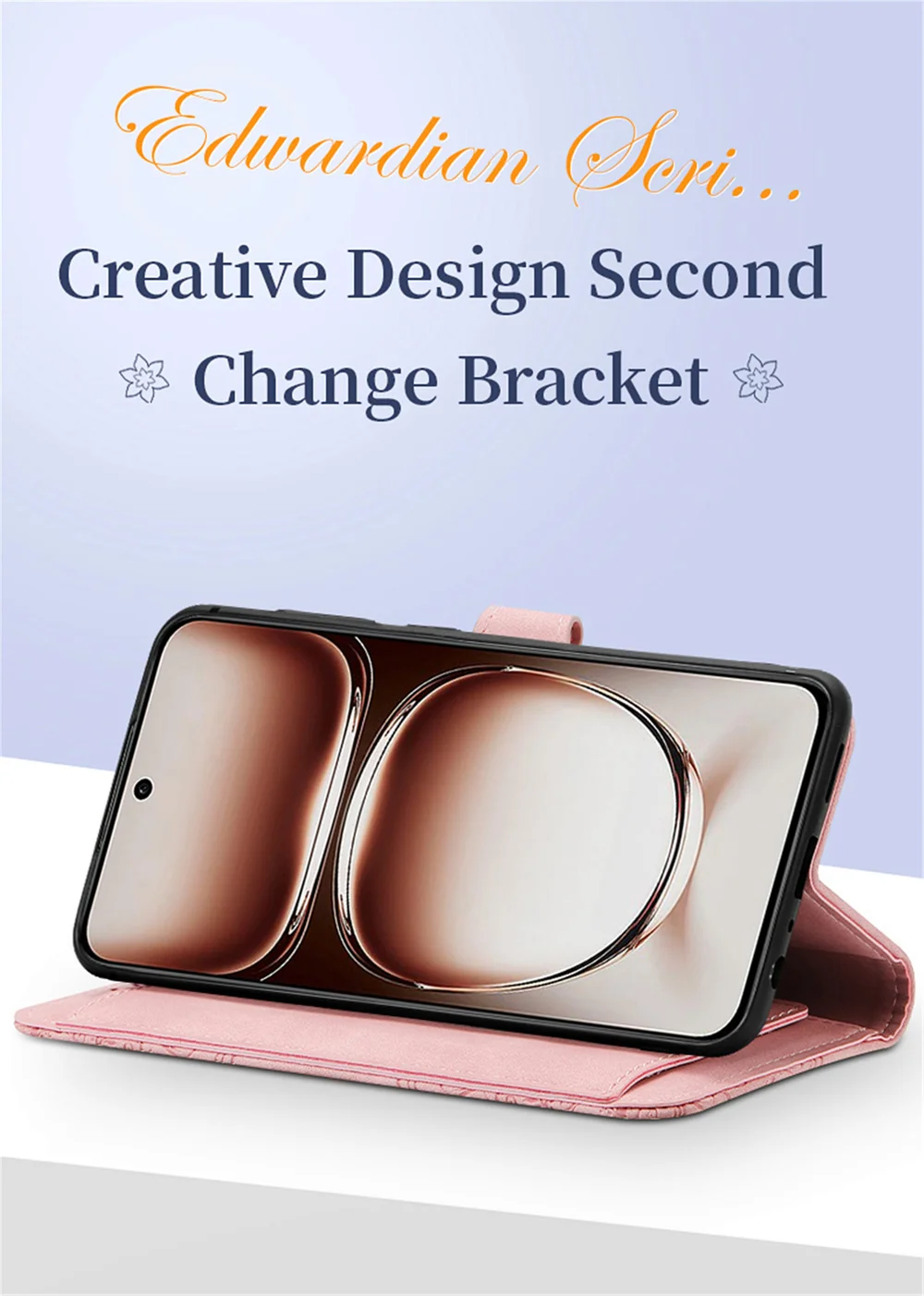 For Oppo A3x 5G Zipper Wallet Case with Strap Flower Imprint PU Leather Phone Cover - Pink-Cellmalls