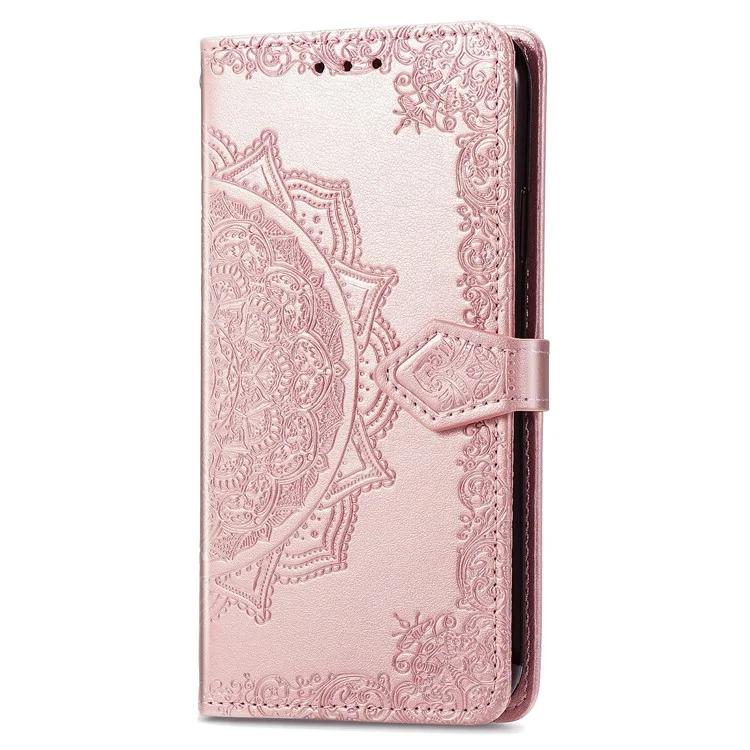 For Oppo A3x 5G Wallet Case Mandala Flower Leather Phone Cover Stand View - Rose Gold-Cellmalls