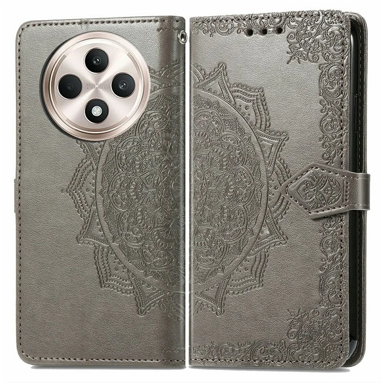 For Oppo F27 5G Wallet Case Mandala Flower Leather Phone Cover Stand View - Rose Gold-Cellmalls