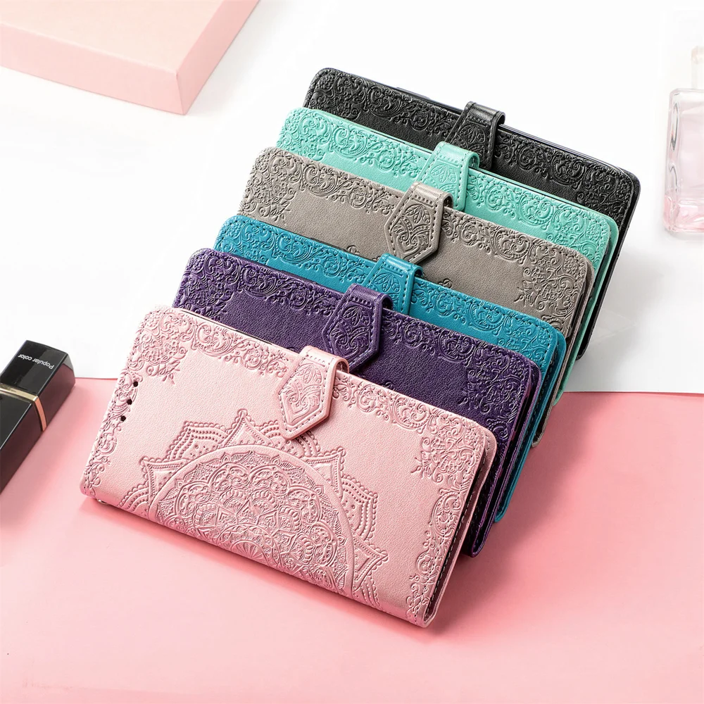 For Oppo Reno13 5G (Global) Wallet Case Mandala Flower Leather Phone Cover Stand - Grey-Cellmalls