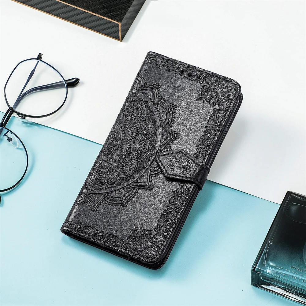 For Oppo Reno13 5G (Global) Wallet Case Mandala Flower Leather Phone Cover Stand - Grey-Cellmalls