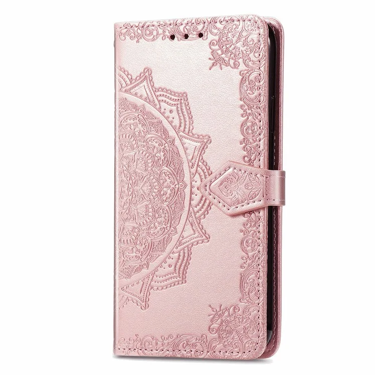 For Oppo F27 5G Wallet Case Mandala Flower Leather Phone Cover Stand View - Rose Gold-Cellmalls