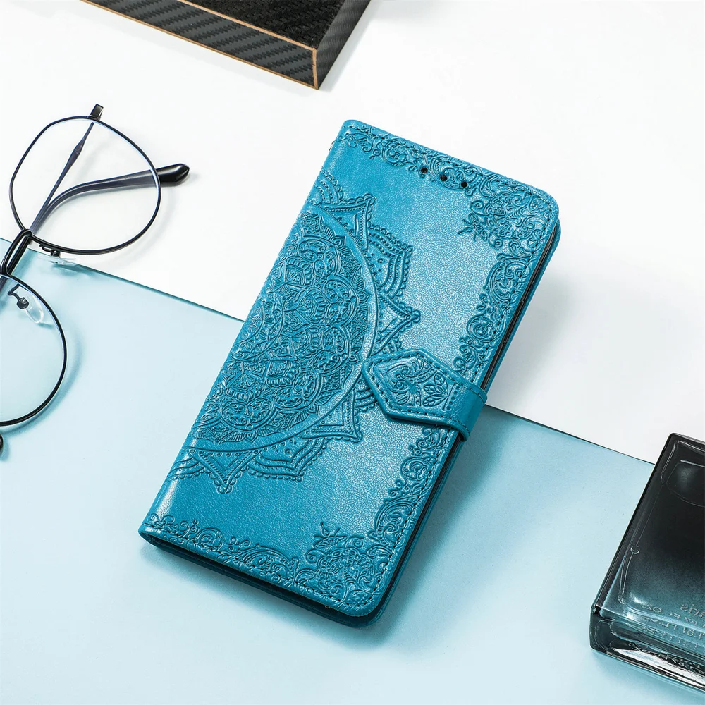 For Oppo Reno13 5G (Global) Wallet Case Mandala Flower Leather Phone Cover Stand - Grey-Cellmalls