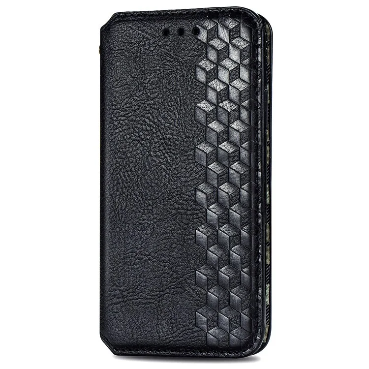For Oppo F27 5G Case Rhombus Imprint PU Leather Wallet Phone Cover - Black-Cellmalls