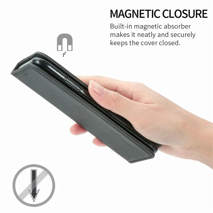 For Oppo F27 5G Case Skin Touch Feeling Card Slot Leather Phone Cover Stand Magnetic Absorption - Black-Cellmalls