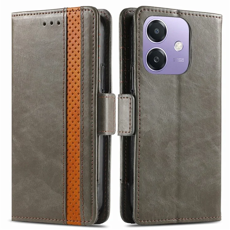 For Oppo A3x 4G / A40 4G / A60 5G Phone Cases CASENEO PU Leather Cover Stand with RFID Blocking Wallet - Black-Cellmalls