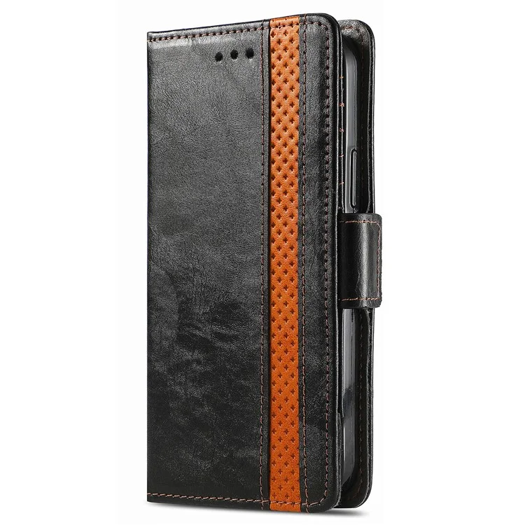 For Oppo A3x 4G / A40 4G / A60 5G Phone Cases CASENEO PU Leather Cover Stand with RFID Blocking Wallet - Black-Cellmalls