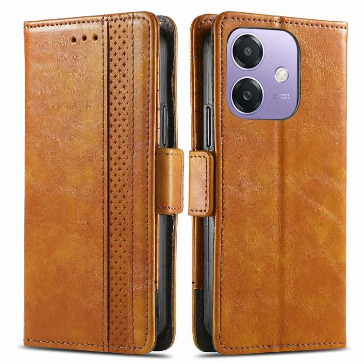 For Oppo A3x 4G / A40 4G / A60 5G Phone Cases CASENEO PU Leather Cover Stand with RFID Blocking Wallet - Black-Cellmalls