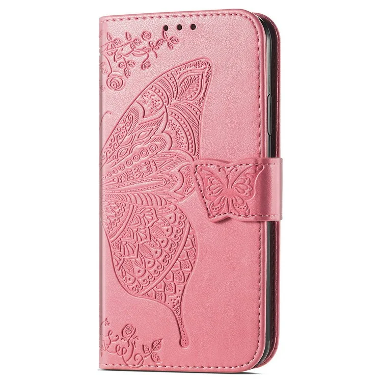 For Oppo A3x 5G Case PU Leather Wallet Phone Cover Butterfly Pattern - Pink-Cellmalls