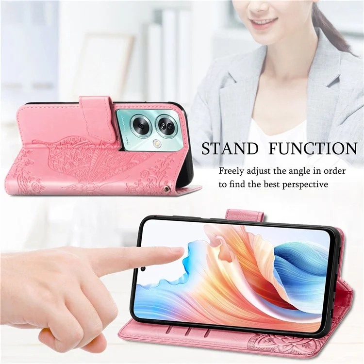 Phone Stand Case for Oppo A79 5G / A2 5G PU Leather Phone Cover - Black-Cellmalls