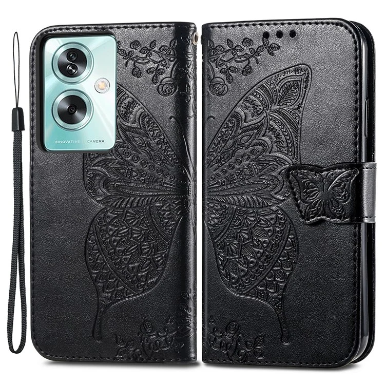 Phone Stand Case for Oppo A79 5G / A2 5G PU Leather Phone Cover - Black-Cellmalls