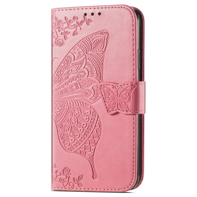 For Oppo A80 5G Case PU Leather Wallet Phone Cover Butterfly Pattern - Pink-Cellmalls