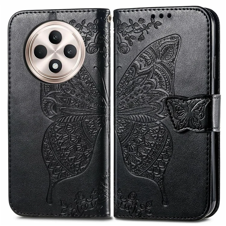 For Oppo F27 5G Case PU Leather Wallet Phone Cover Butterfly Pattern - Pink-Cellmalls