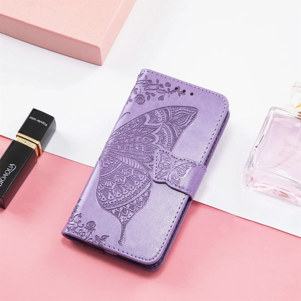 For Oppo Reno13 5G (Global) Case with Strap Butterfly Pattern PU Leather Wallet Phone Cover - Blue-Cellmalls