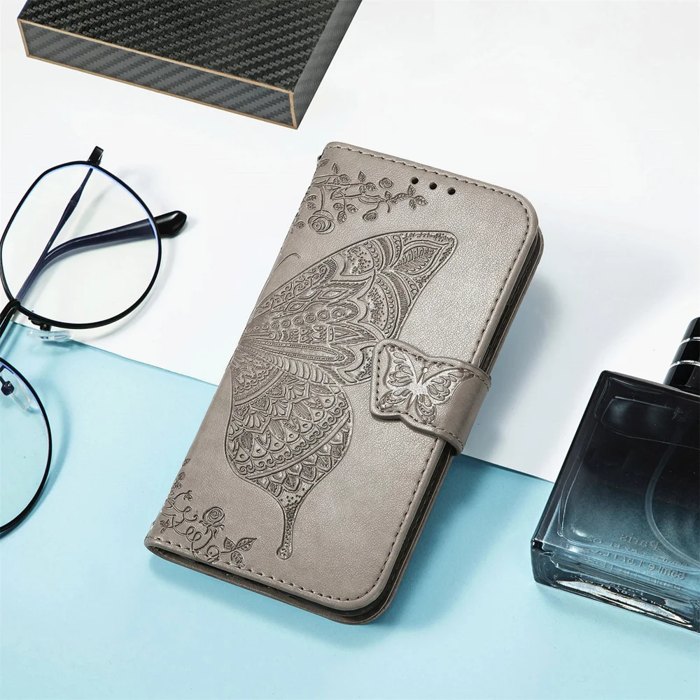 For Oppo Reno13 5G (Global) Case with Strap Butterfly Pattern PU Leather Wallet Phone Cover - Blue-Cellmalls