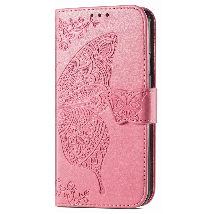 For Oppo A60 4G Case Butterfly Imprinted PU Leather Stand Wrist Strap Purse Phone Cover - Pink-Cellmalls