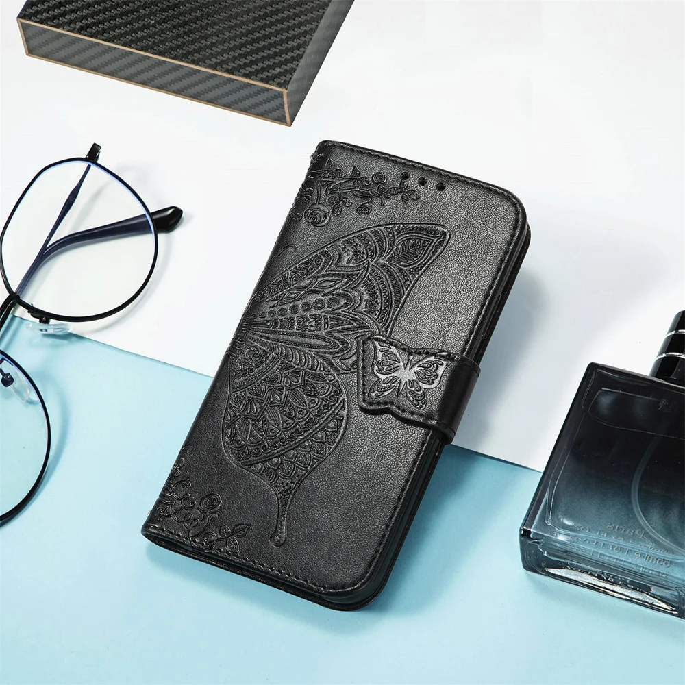 For Oppo Reno13 5G (Global) Case with Strap Butterfly Pattern PU Leather Wallet Phone Cover - Blue-Cellmalls