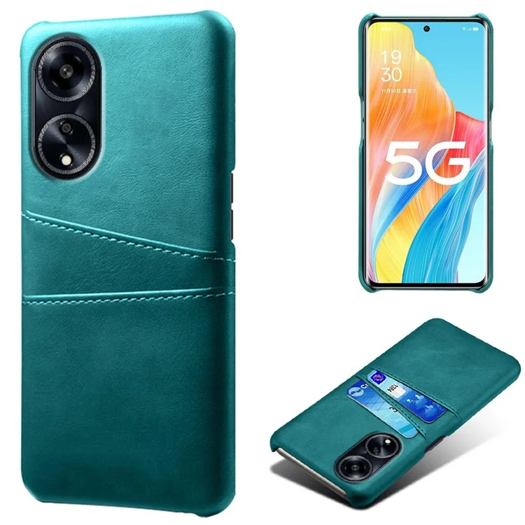 For Oppo A1 5G / A98 5G / F23 5G Dual Card Slots Phone Cover PU Leather Coated PC Protective Case - Orange-Cellmalls
