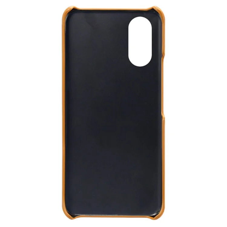 For Oppo A1 5G / A98 5G / F23 5G Dual Card Slots Phone Cover PU Leather Coated PC Protective Case - Orange-Cellmalls